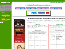 Tablet Screenshot of division-worksheets.com